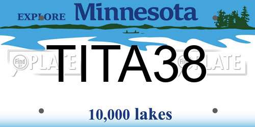 TITA38 Minnesota License Plate