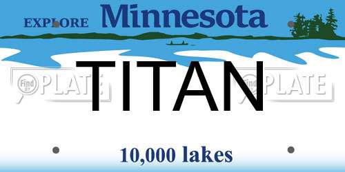 TITAN Minnesota License Plate