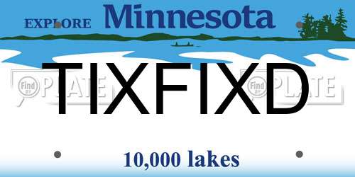 TIXFIXD Minnesota License Plate