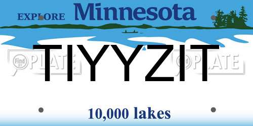 TIYYZIT Minnesota License Plate