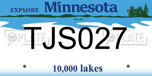 TJS027 Minnesota License Plate