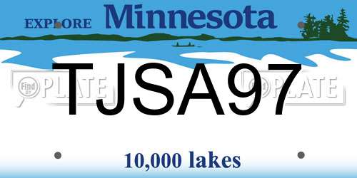 TJSA97 Minnesota License Plate