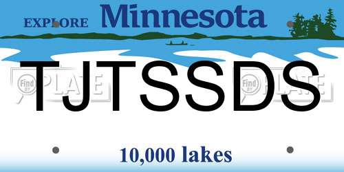 TJTSSDS Minnesota License Plate