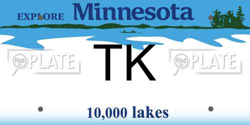 TK Minnesota License Plate