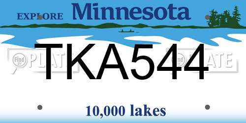 TKA544 Minnesota License Plate