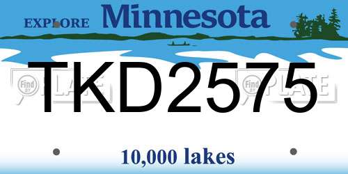 TKD2575 Minnesota License Plate