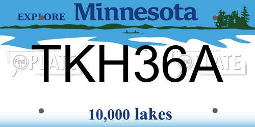 TKH36A Minnesota License Plate