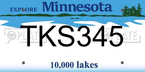 TKS345 Minnesota License Plate