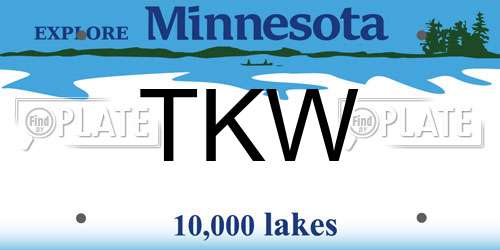 TKW Minnesota License Plate
