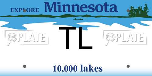 TL Minnesota License Plate