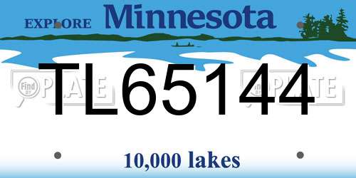 TL65144 Minnesota License Plate