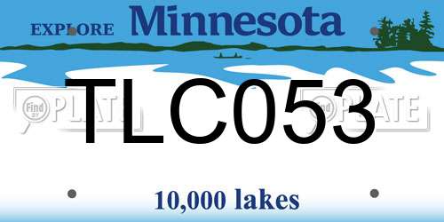TLC053 Minnesota License Plate