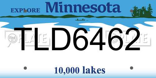 TLD6462 Minnesota License Plate