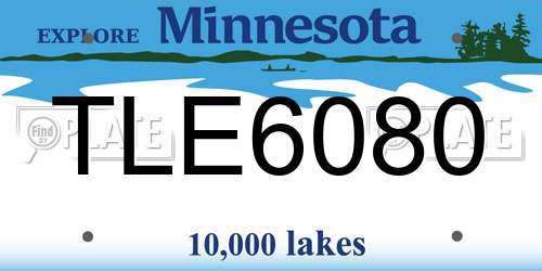 TLE6080 Minnesota License Plate