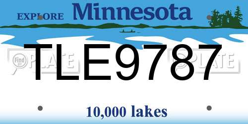 TLE9787 Minnesota License Plate