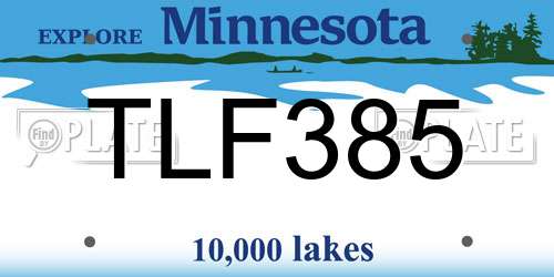 TLF385 Minnesota License Plate