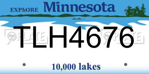 TLH4676 Minnesota License Plate