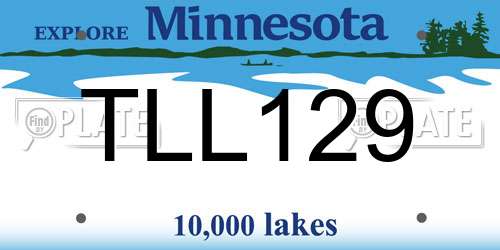TLL129 Minnesota License Plate