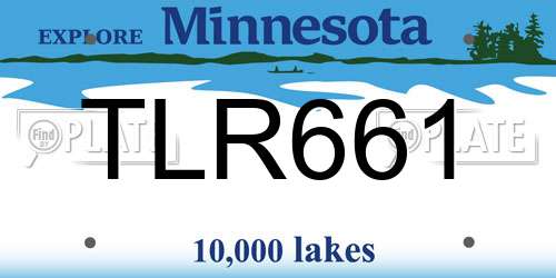TLR661 Minnesota License Plate