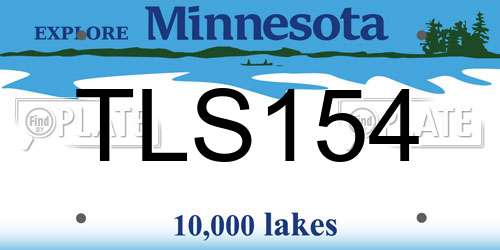 TLS154 Minnesota License Plate