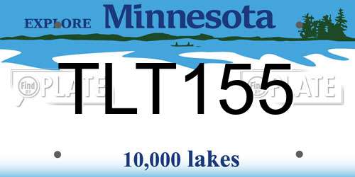 TLT155 Minnesota License Plate