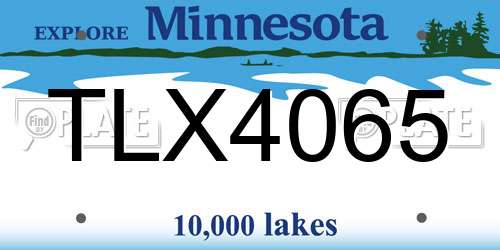 TLX4065 Minnesota License Plate