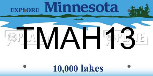 TMAH13 Minnesota License Plate