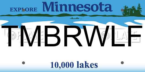 TMBRWLF Minnesota License Plate