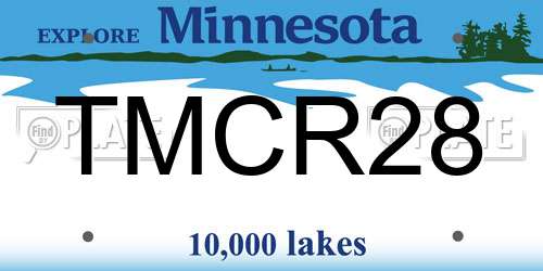 TMCR28 Minnesota License Plate