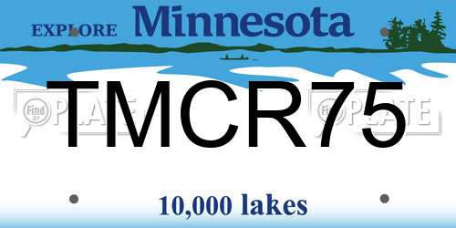 TMCR75 Minnesota License Plate