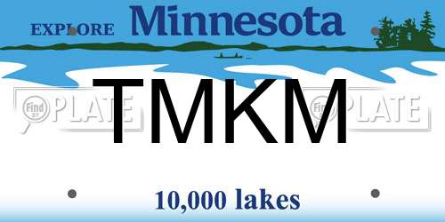 TMKM Minnesota License Plate