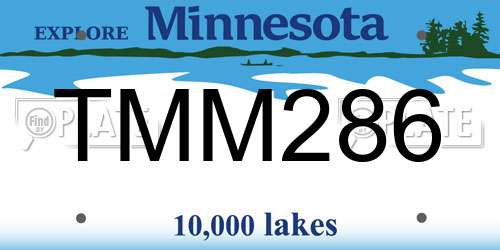 TMM286 Minnesota License Plate