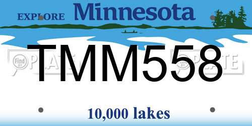 TMM558 Minnesota License Plate