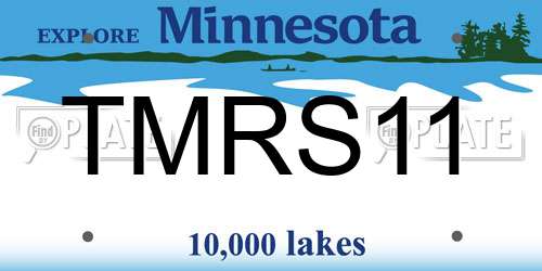 TMRS11 Minnesota License Plate