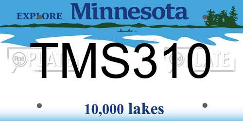 TMS310 Minnesota License Plate