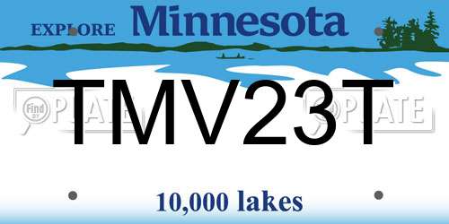TMV23T Minnesota License Plate