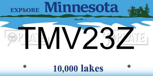 TMV23Z Minnesota License Plate