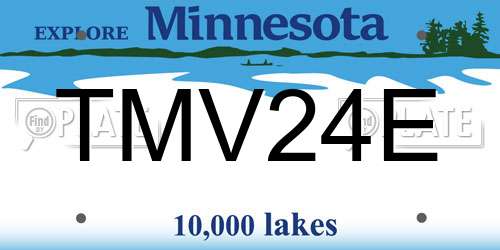 TMV24E Minnesota License Plate