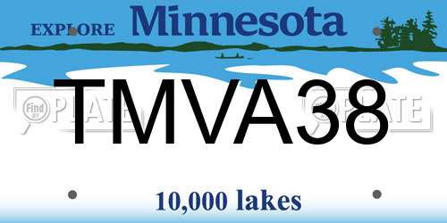 TMVA38 Minnesota License Plate