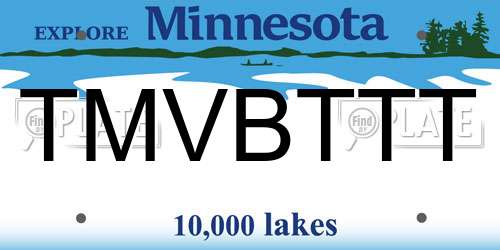 TMVBTTT Minnesota License Plate