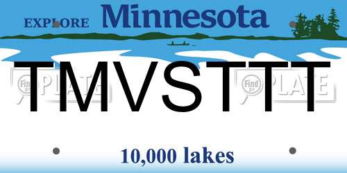 TMVSTTT Minnesota License Plate