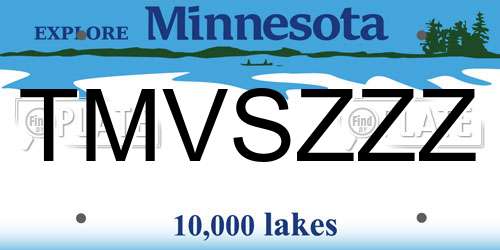 TMVSZZZ Minnesota License Plate