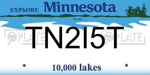 TN2I5T Minnesota License Plate