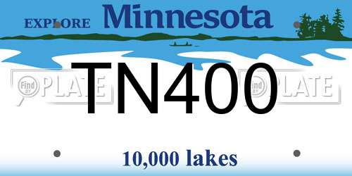 TN400 Minnesota License Plate