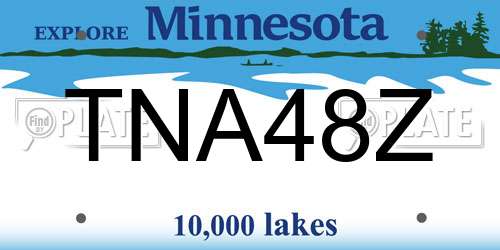TNA48Z Minnesota License Plate