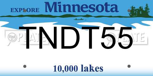 TNDT55 Minnesota License Plate