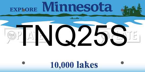 TNQ25S Minnesota License Plate