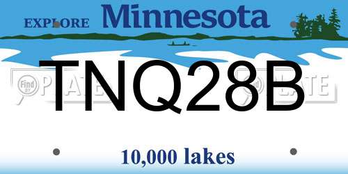 TNQ28B Minnesota License Plate