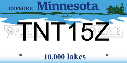 TNT15Z Minnesota License Plate
