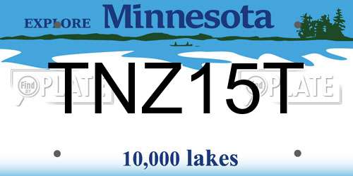 TNZ15T Minnesota License Plate